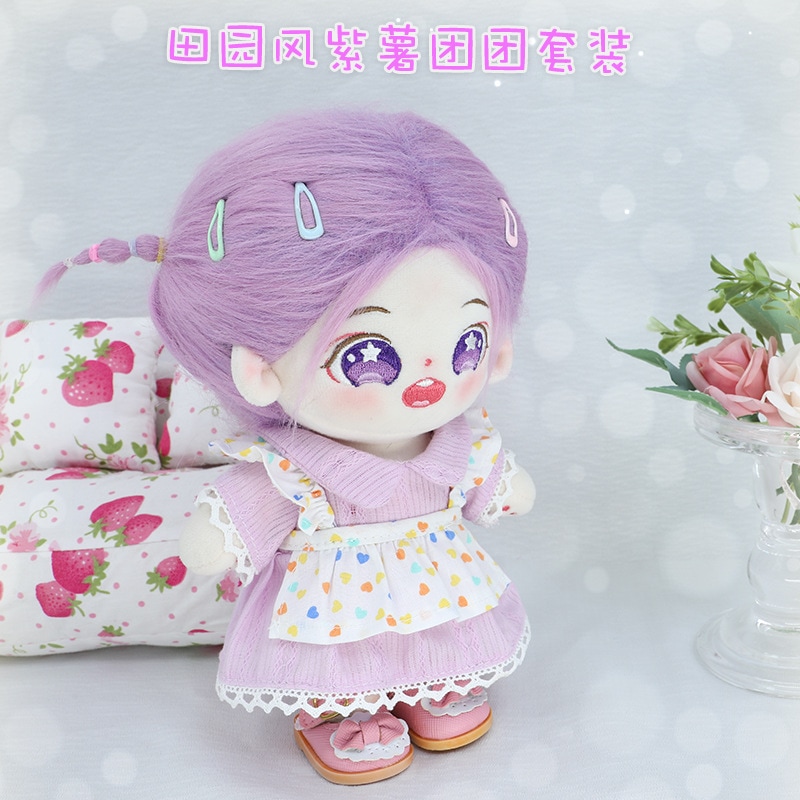 着せ替え人形 本体 20cm ぬいぐるみ 無属性 20cm ぬいぐるみパストラルドレス 洋服 韓国 コットンドール 綿人形 ミニ洋服 日常服人形 韓国ファッション アイドル衣装 キャラクター ドール