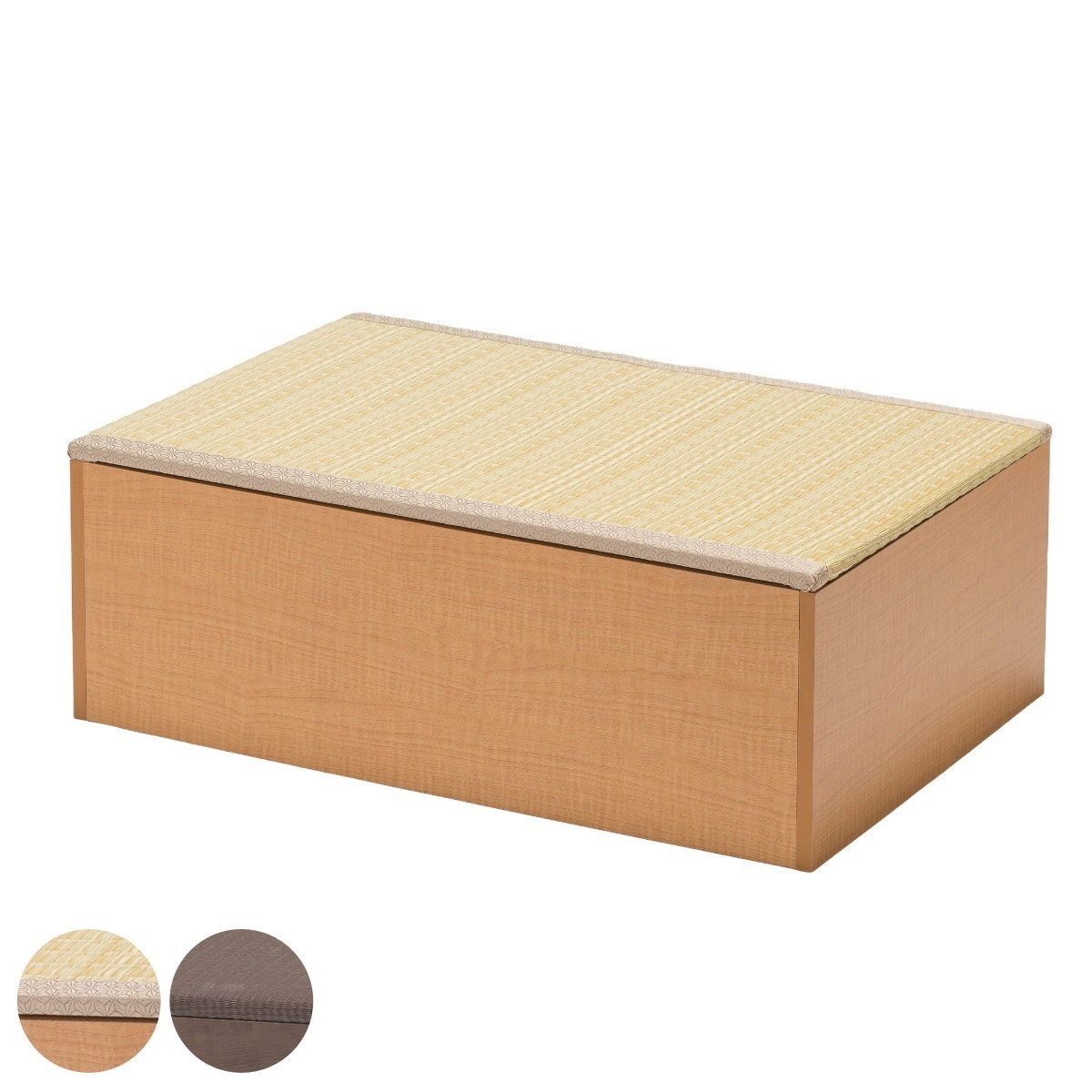 樹脂畳ユニット ロータイプ 幅90x奥行60x高さ31.5cm 収納付ベンチ 畳 小上がり 収納 ベンチ 収納ボックス 掘りごたつ 和モダン 和風 シンプル