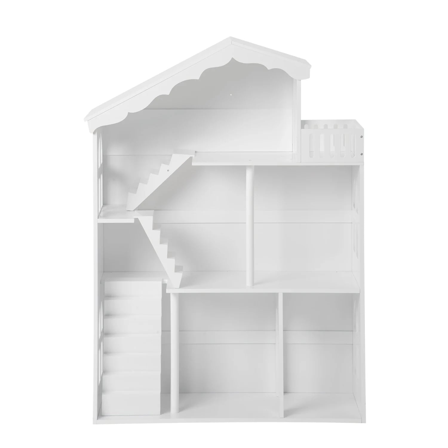 【急速出荷!】ドールハウス トイハウス 人形用ハウス 本棚 知育 木製 おもちゃ収納 ままごと ドール 手作り ワイドタイプ 組立カ簡単 おもちゃ 絵本