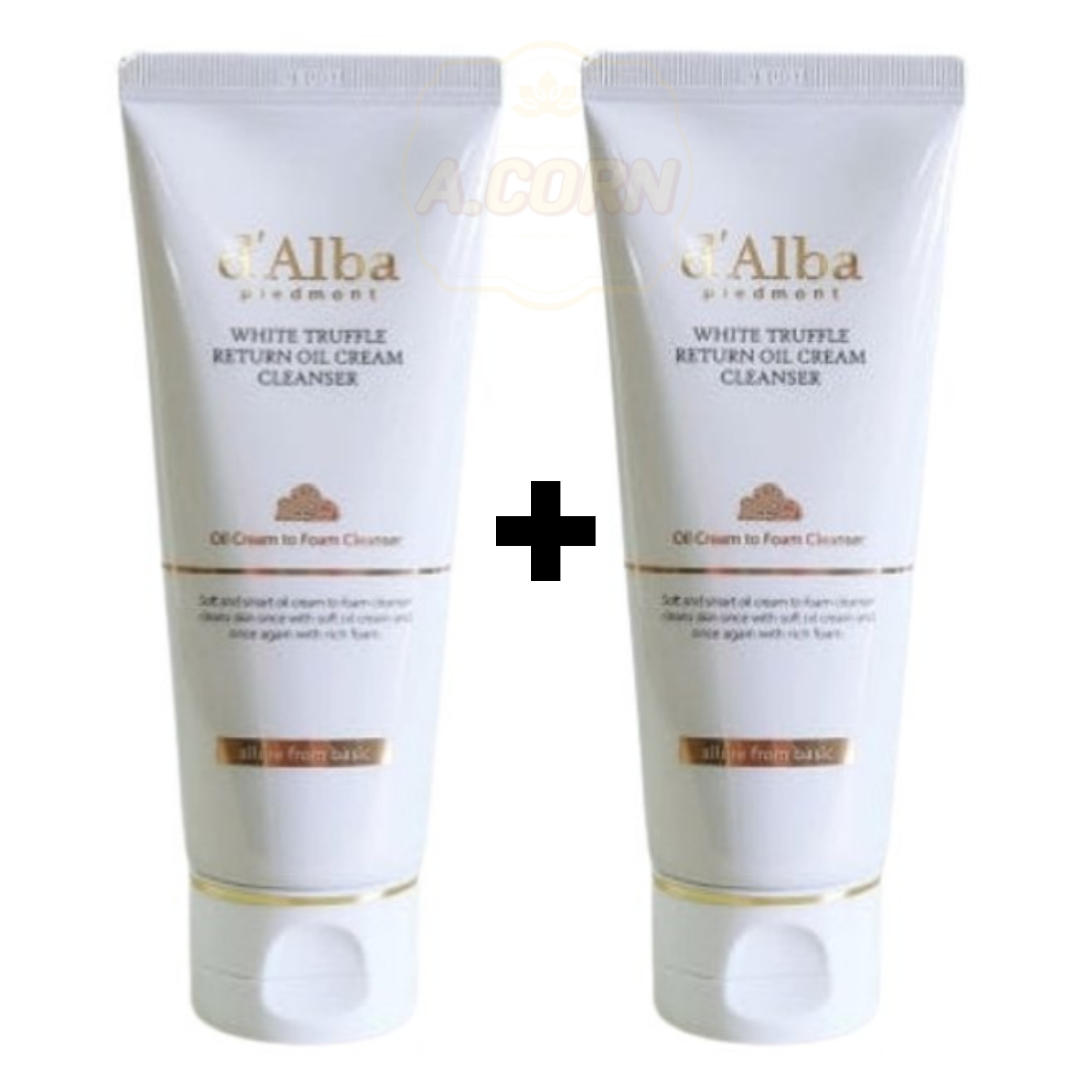 [2個]ホワイトトリュフリターンオイルクリームクレンザー 100ml,チューブ型/ワンステップクレンザー/メイク落とし/セラム泡