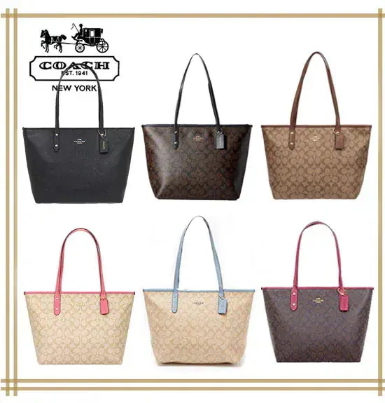 Qoo10] Coach CITY ZIP TOTE IN SIG : バッグ・雑貨