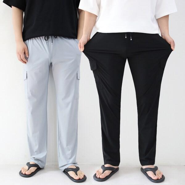 メンズ夏冷蔵庫クールアイススパンバンディングカーゴパンツ