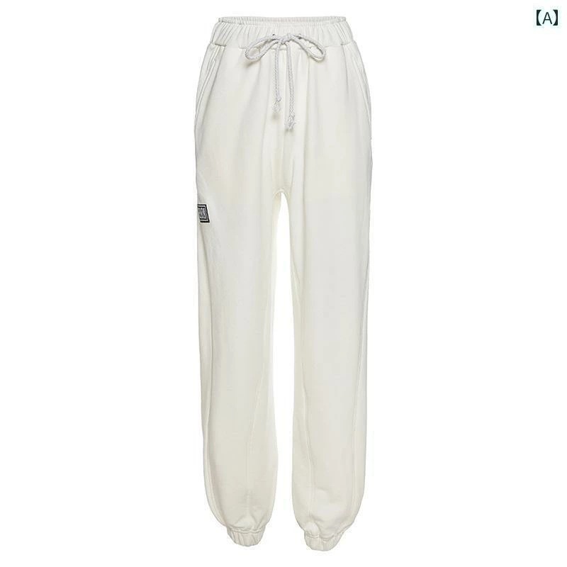 ワイドパンツ レディース ハイウエスト ゴム ストレート スウェット ボトムス 長ズボン カジュアル ストレッチ スリム 着痩せ 体型カバー ロング ストリート ヒップホップ ダンス 練習 衣装 おし