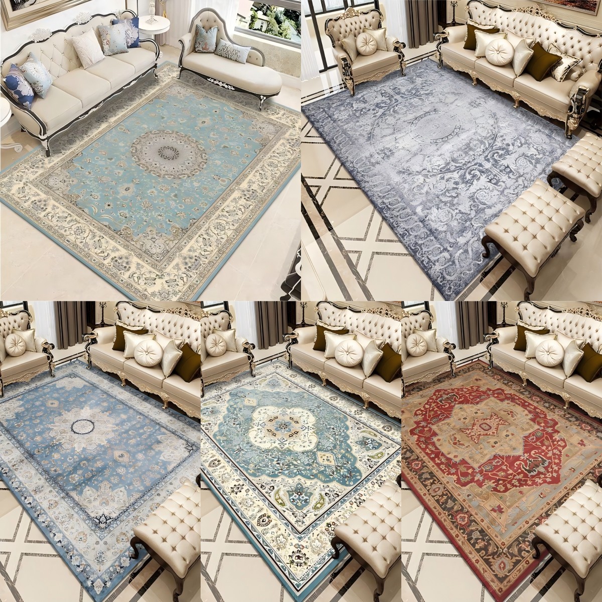 カーペット フラワー ラグ 絨毯 200*300 じゅうたん ペルシャ絨毯風 モダン ラグマット 花柄 敷物 おしゃれ フロアマット