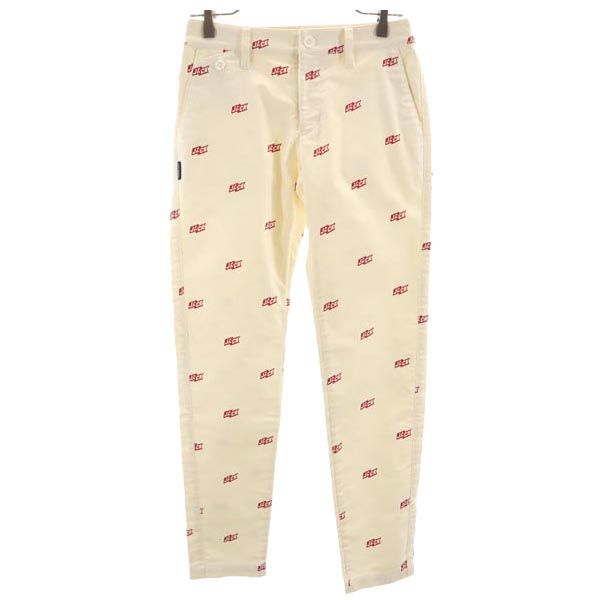 ロゴプリント ゴルフ ロングパンツ アイボリー系 レディース