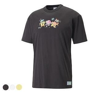 Tシャツ メンズ レディース 半袖 ブランド キャラクター トップス 服 クルーネック ティーシャツ カットソー カジュアル ファッション ユニセックス 男女兼用 黒 ブラック 白 ホワイト