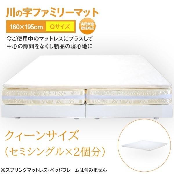 クィーン 高反発ウレタンマットレス 幅160cm 1枚タイプ ベッドパット 敷布団マット ファミリー川の字マット 洗えるカバーリング BOXシーツ