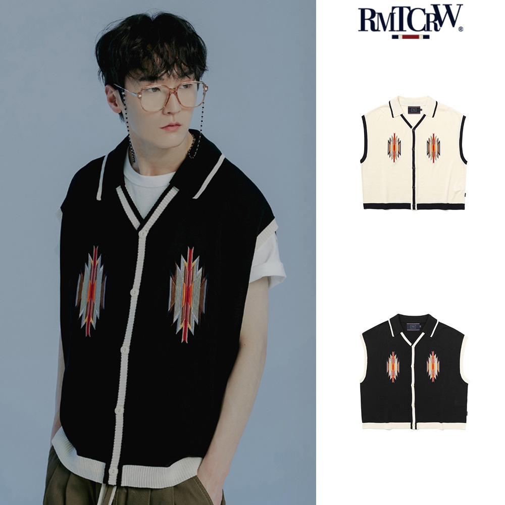 【ROMANTIC CROWN】ETHNIC COLLAR KNIT CARDIGAN