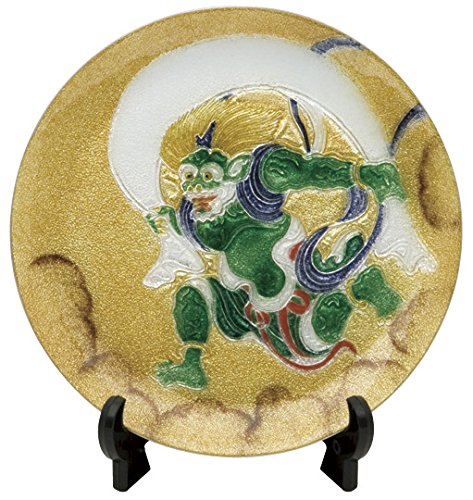 彩光舎 置物 - 径13.5cm 彩光舎 七宝焼き 飾皿 13.5丸風神 102-08