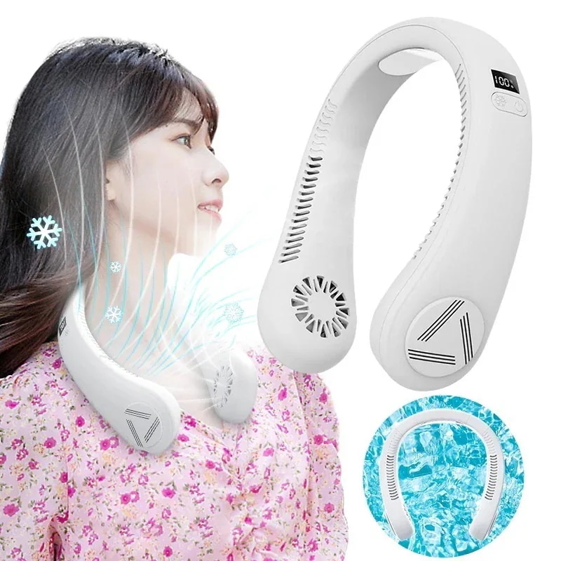 羽根なし 新商品SALE 新グレード熱中症対策に可用 3段階風量 冷やす 首かけ扇風機