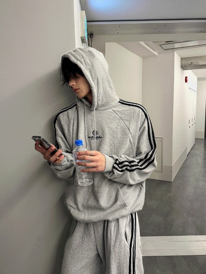 [COSYHARU公式]Outside track over hoodie