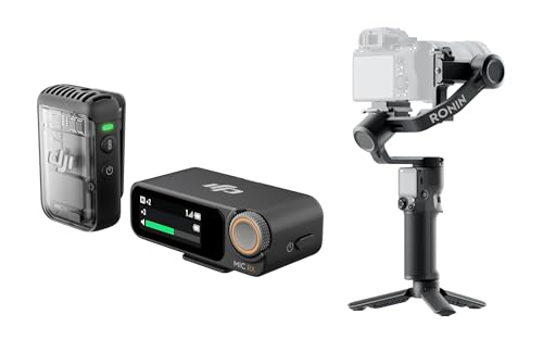 DJI RS 3 Mini + DJI Mic 2（トランスミッター×1 + レシーバー×1) 3軸スタビライザー 積載量（試験値）2 kg 縦向き撮影ネイティブ対応 Bluetoothシャッター制御