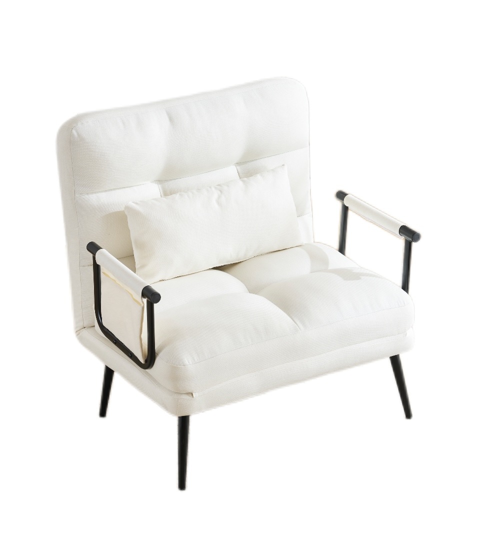 送料無料447ソファベッド 折りたたみ 3WAY ファブリック生地 カウチソファー 肘付き 一人掛け カウチ リクライニング 一人暮らし 組立品