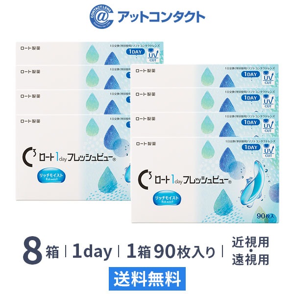 ロート ワンデーフレッシュビュー リッチモイスト 90枚 8箱 26,231円