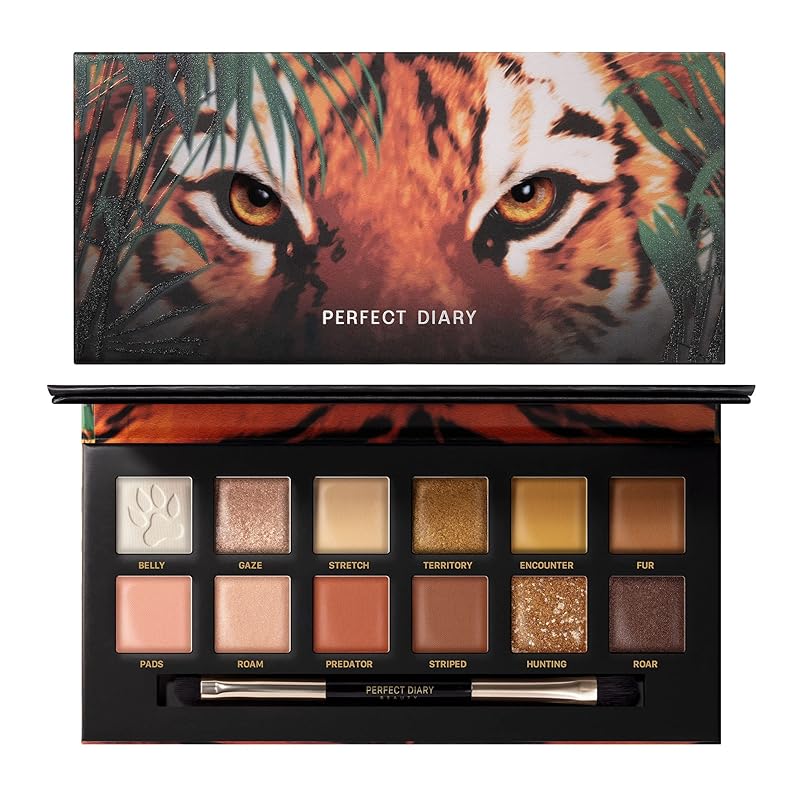 PERFECT DIARY パーフェクトダイアリー 動物アイシャドウパレット (1.2gx12色) (虎 オレンジブラウン) 5,462円