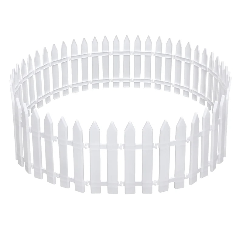 納期14-21日クリスマスツリーフェンス,白の装飾,ミニボーダー,ガーデン,30個