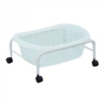 高田ベッド製作所 1段用脱衣カゴ(ホワイト) キャスター付き TB-73-04