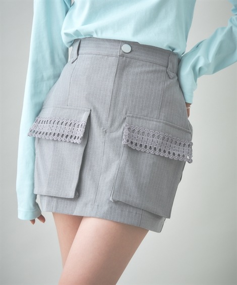 ミニスカート カーゴミニスカート