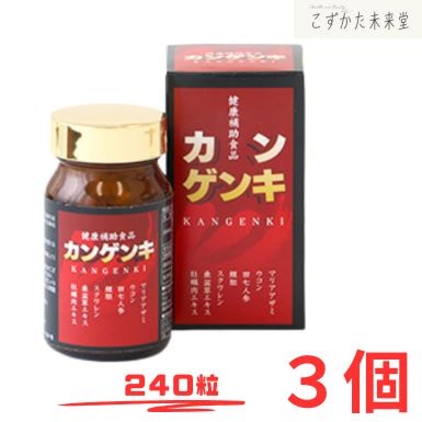 カンゲンキ 240粒×3セット 中部薬品 ウコン マリアアザミ 田七人参 配合