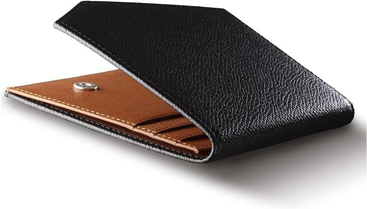 二つ折り財布 BASIC 軽量 メンズ 人気 本革 キャッシュレス化対応 小さい( 15.コニャック)