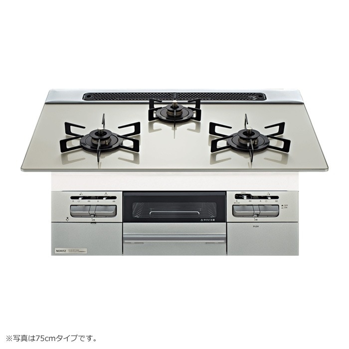 プロパンガス用 60cm天板ビルトインコンロ Fami ファミ N3WV6RWTP2SI-LPG ムーンシルバー