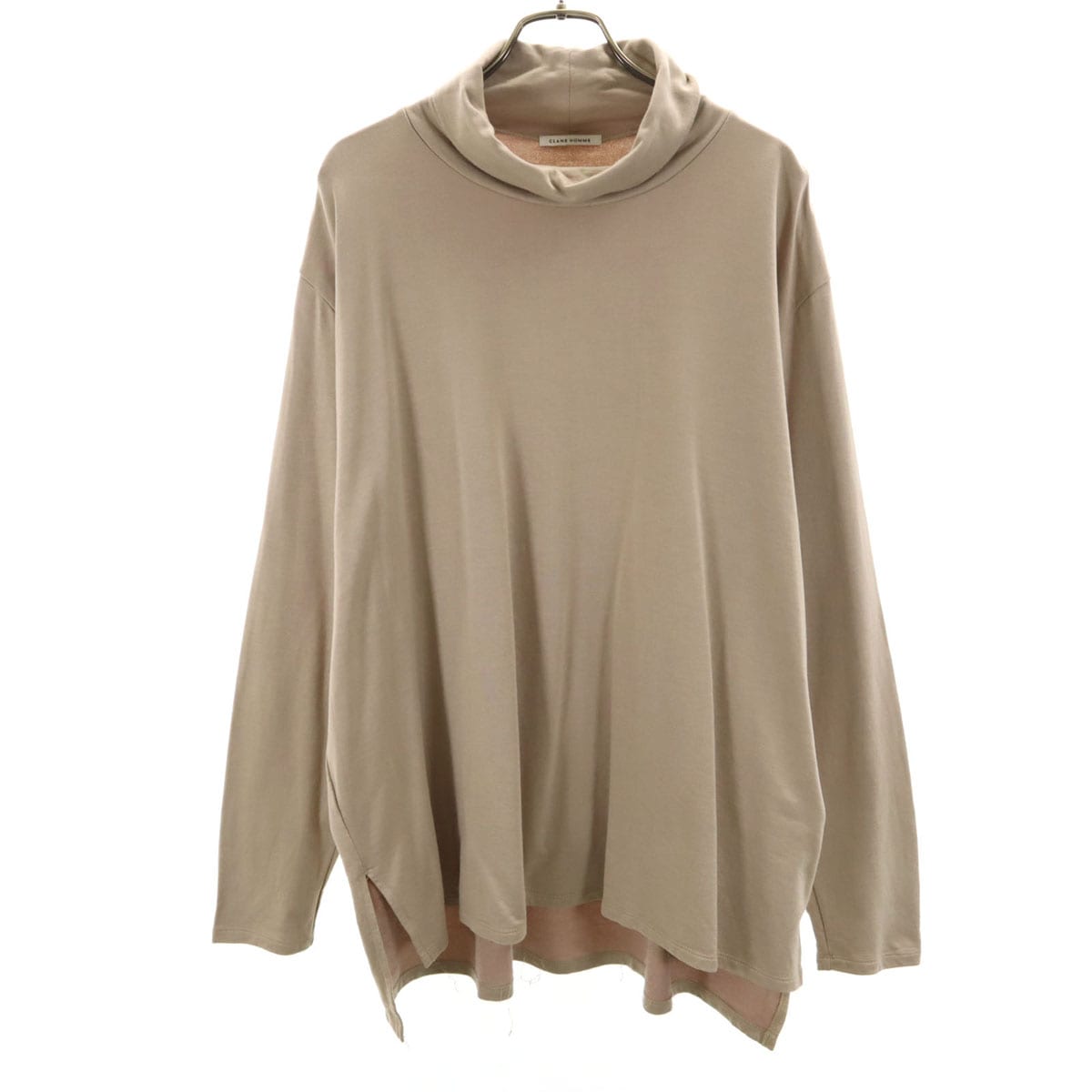 CLANE HOMME クラネオム 日本製 長袖 タートルネック Tシャツ 1 ベージュ メンズ 古着