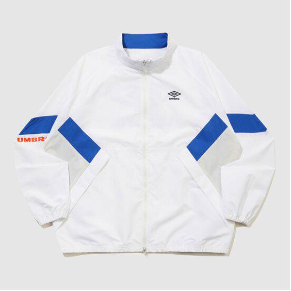 ポップラッシュ カラーブロック スタンドネック ウインドブレーカージャケット UR123CJK34 WHITE