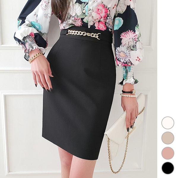 スカート レディース ボトムス 膝丈 ひざ丈 ハイウエスト ベルト風 タイト 上品 きれいめ オフィス お仕事 春 秋 冬 30代 40代 50代 韓国 to25487