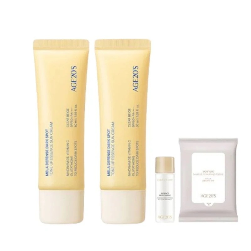 [新作](+シグネチャー エッセンス20ml+クレンジングティッシュ贈呈)(1+1)メラディフェンス ダークスポット トーンアップ エッセンス サンクリーム 50ml 2個 SPF50+ PA++++