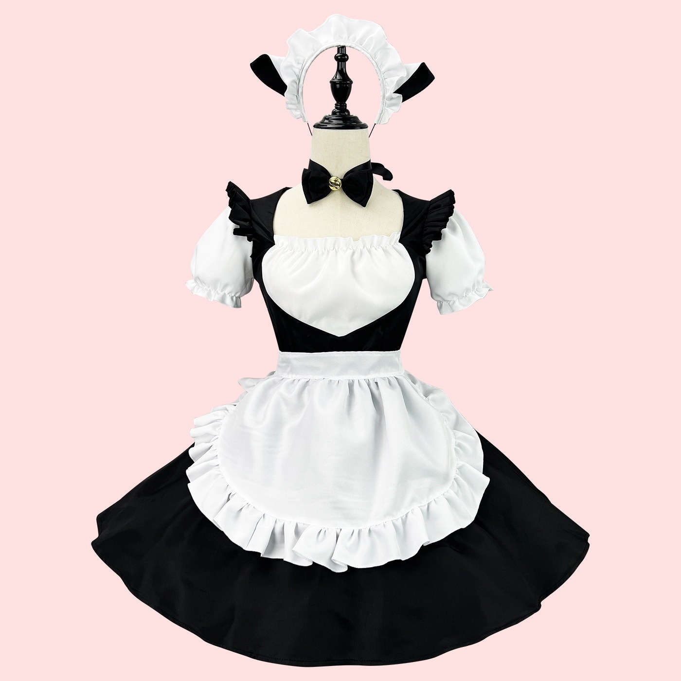 コスプレにゃんこくアニメ衣装lolita黒猫服可爱い铃铃メイド服サービスマン作业服
