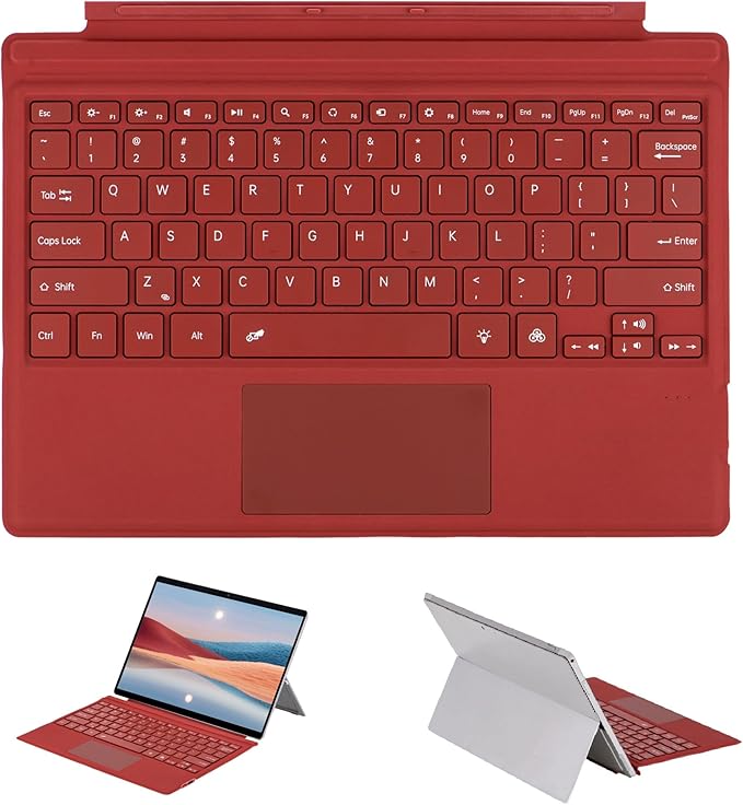 新型 Surface Pro キーボード Surface Pro 7/Pro 6 /Pro 5/Pro 4 / Pro 3キーボード 7色バックライト付き タッチパッド マグネット式 吸着 タブレッ
