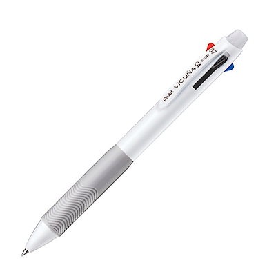 他サイト： ビクーニャ 4色ボールペン 0.7mm ホワイト軸 ぺんてる BXC47Wの商品画像