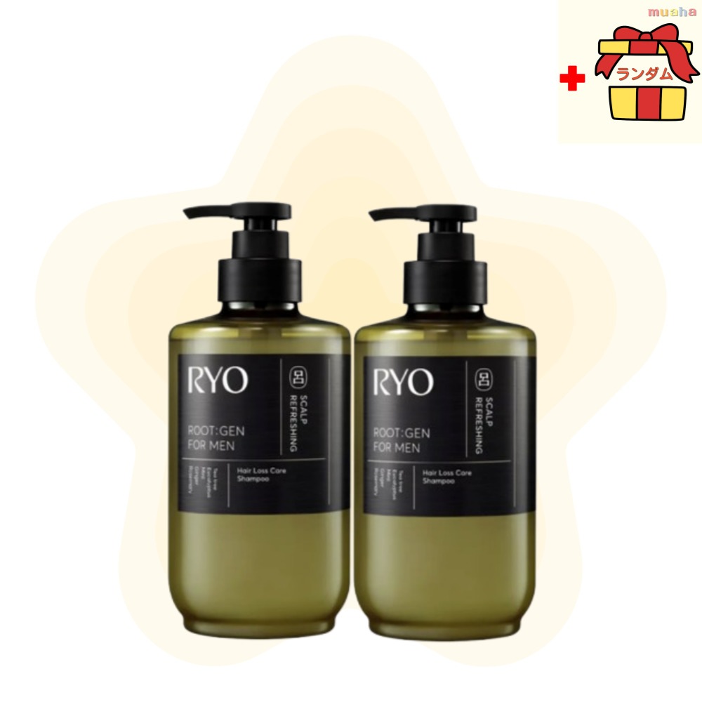 【韓国人気ROOTGEN】男性用 脱毛症状ケアシャンプー 515ml×2本セット（スカルプケア・頭皮用）頭皮用シャンプー メンズシャンプー 脱毛ケアシャンプー 薄毛対策 髪のボリュームアップ