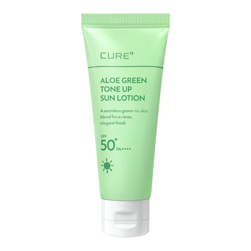 CUREαアロエグリーントーンアップサンローション40g SPF50 PA++++ 赤み補正 化粧下地 UVケア