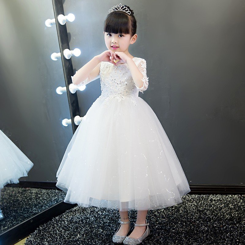 子供ドレス ロング ピアノ発表会 女の子 レース キッズフォーマル ドレス 子どもドレス お姫様ドレ 6,634円