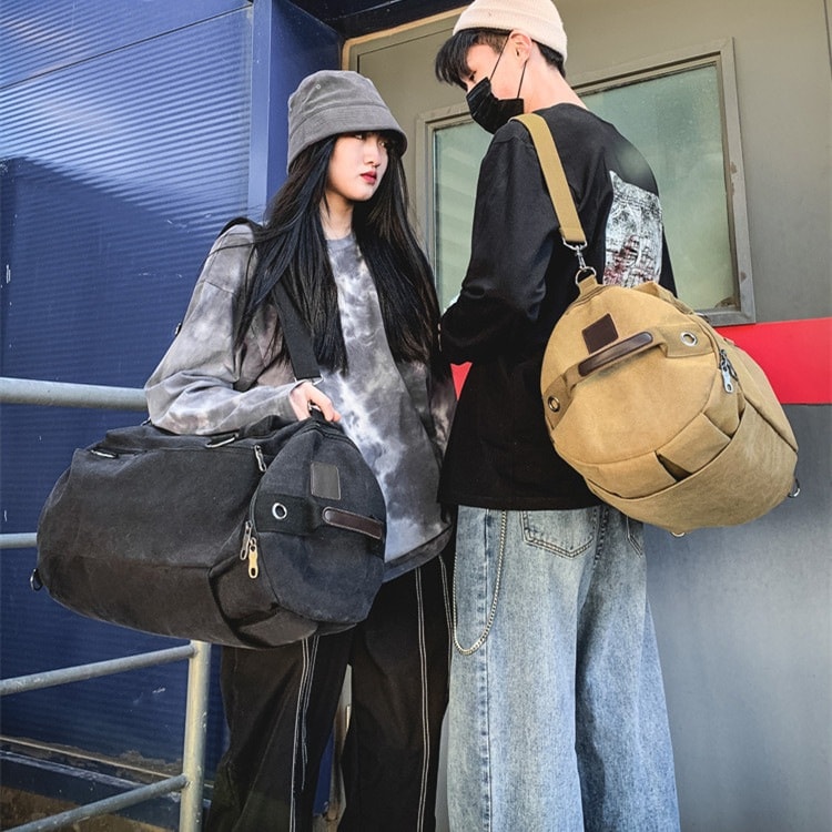 ファッション 大容量トートバッグ 旅行バッグ リュック キャリーバッグ バックパック帆布 ズック 収納袋 かたかた掛け