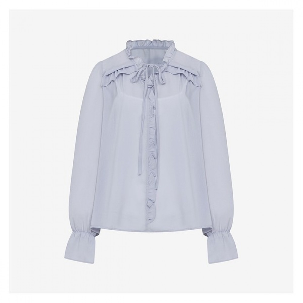 [イザベイ] レイヤードナシセットフリルブラウス (VKBAC2406)