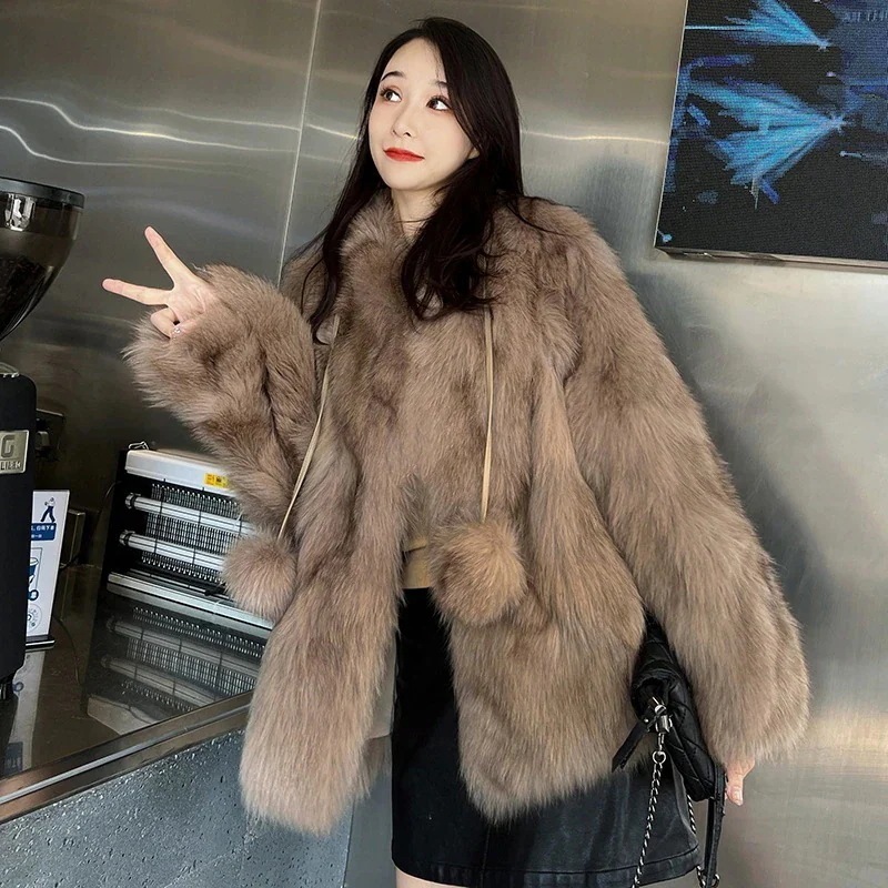 可愛い 皮毛一体 裏起毛 アウター ジャケット トップス ファッション 新作 気質 高級感 防寒カジュア 厚手 開き襟 韓国ファッション 福袋30%までに制限
