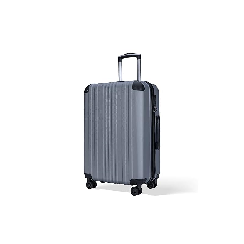 [Bargiotti] ABSスーツケース キャリーバッグ キャリーケース 大容量 超軽量 TSAロック ダブルキャスター 静音 旅行 ビジネス… (シルバー, Small)