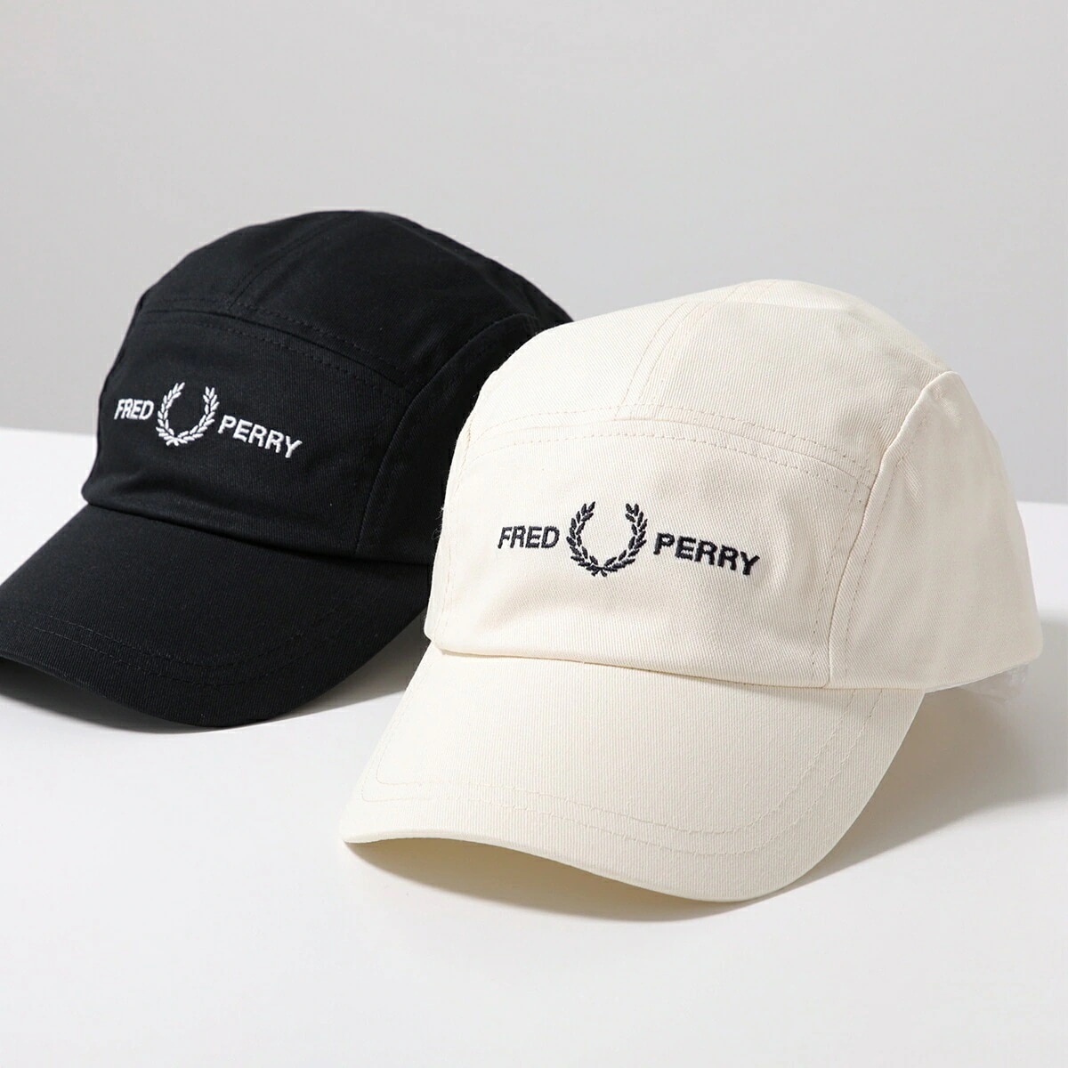 FRED PERRY フレッドペリー ベースボールキャップ HW9665 レディース コットン ロゴ アイコン刺繍 5パネル 帽子 カラー2色