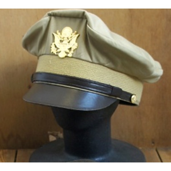 USタイプ オフィサーキャップ 帽子 7 1/4 約58cm カーキ アメリカ陸軍 航空隊制帽 アメリカ軍 米軍 レプリカ ミリタリーウェア