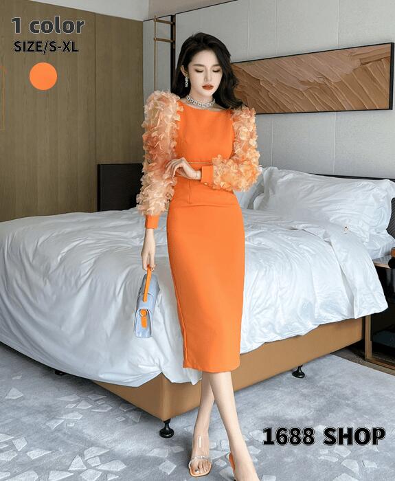 コスパ最高2025 タイトワンピース 姫系ワンピース　シンプル　ワンピース インポート ひざ丈 ミドル丈 エレガント　韓国ファッション シンプル Vネック パーティドレス 長袖　お嬢様 セクシー ミニ