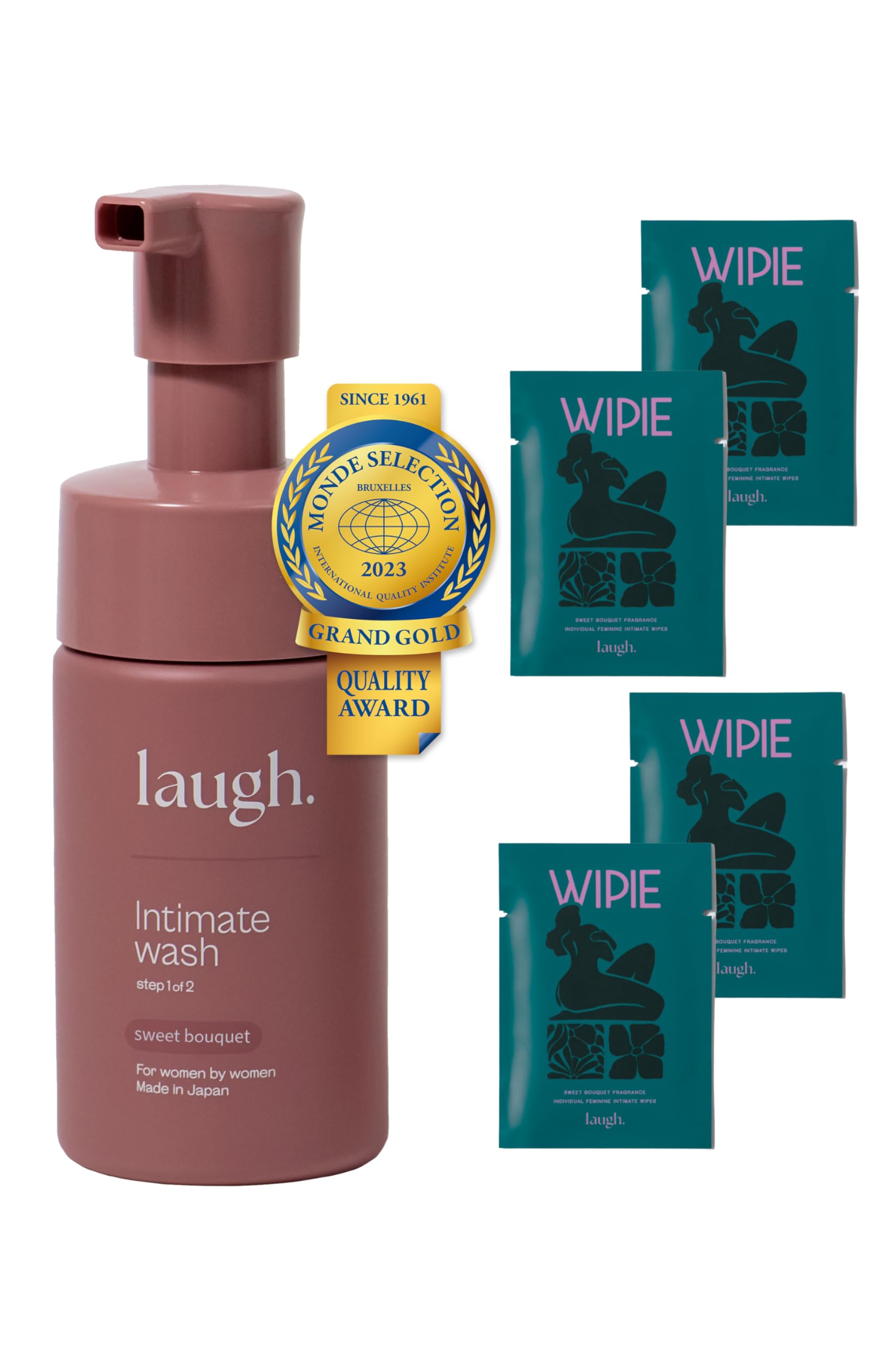 【Amazon.co.jp限定】laugh. ラフドット インティメイトウォッシュ スイートブーケ インティメイトケア ワイピー 4枚付