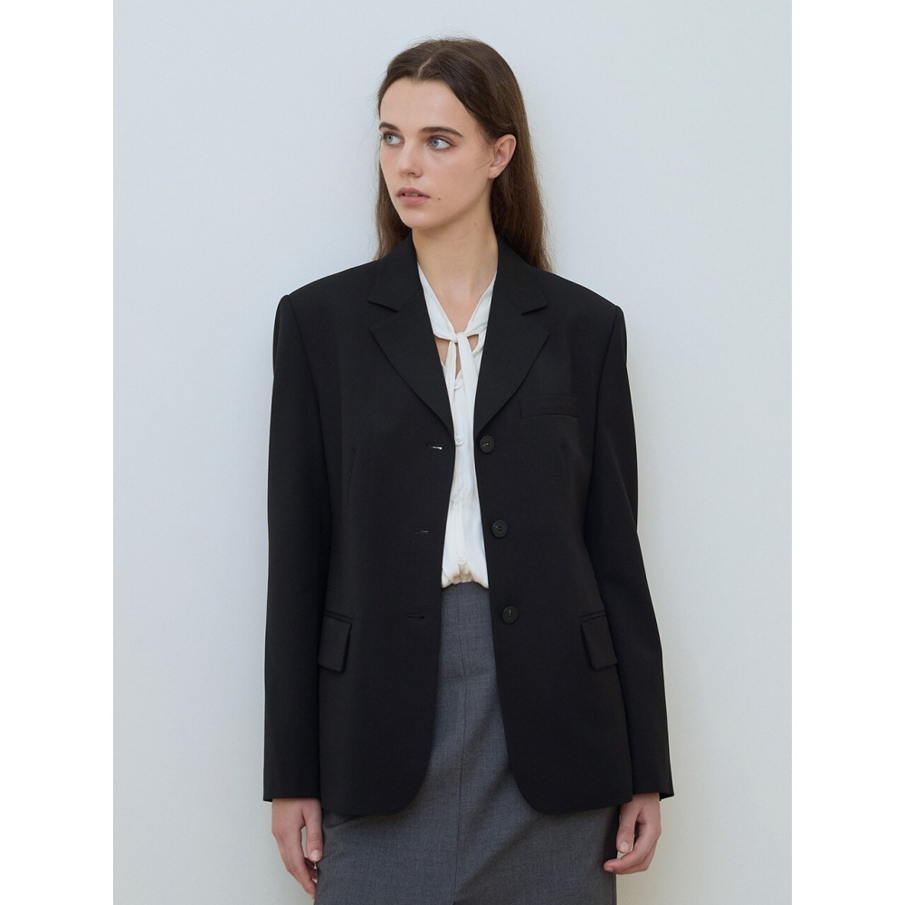 エーティーコーナーウエストラインテーラードジャケットブラック (AEJA4C408BK)