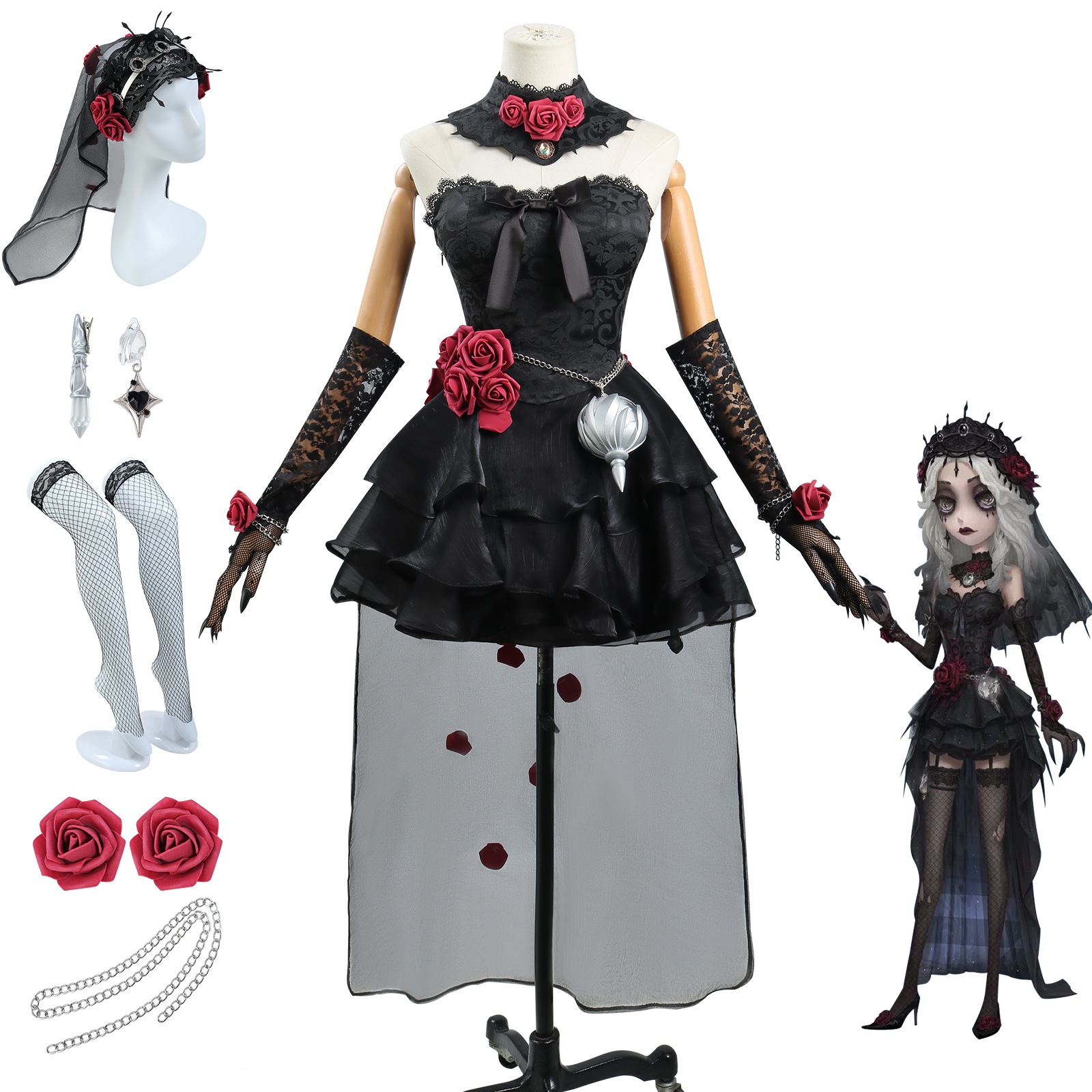 【人気爆売れ】第五人格cos コスプレ コスチューム病患星心理学者長夜コスプレいしょうフルセットゲームコスプレ