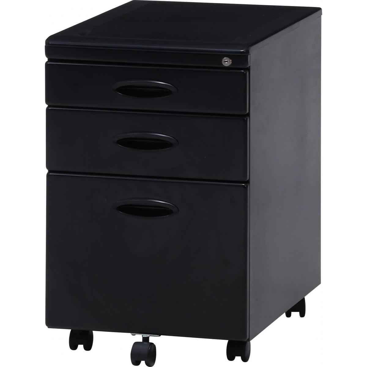 【I】不二貿易 インキャビネット ブラック CD-865 BK　キャスター付 ワゴン オフィス収納 【北海道・沖縄・離島不可】【代引き不可】 13,450円