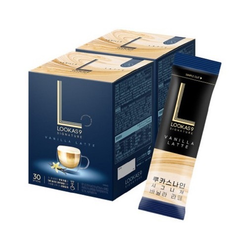ルーカスナイン シグネチャー バニララテ 30T X 2個(計60T) 湯沸室 インスタント コーヒー おいしい ティータイム 大容量