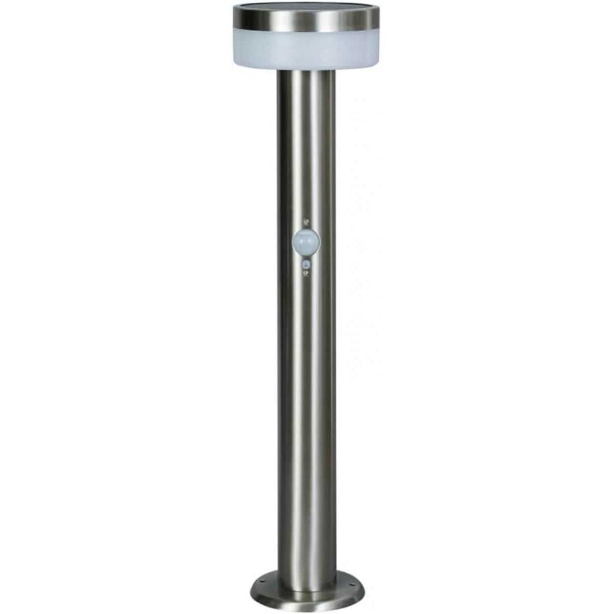 ムサシ ガーデンライト 100 シルバー GL-S100SV 電源不要 ソーラー発電 丸型 庭 センサーライト 常夜灯 庭 ライト 玄関 ガーテン 工事不要