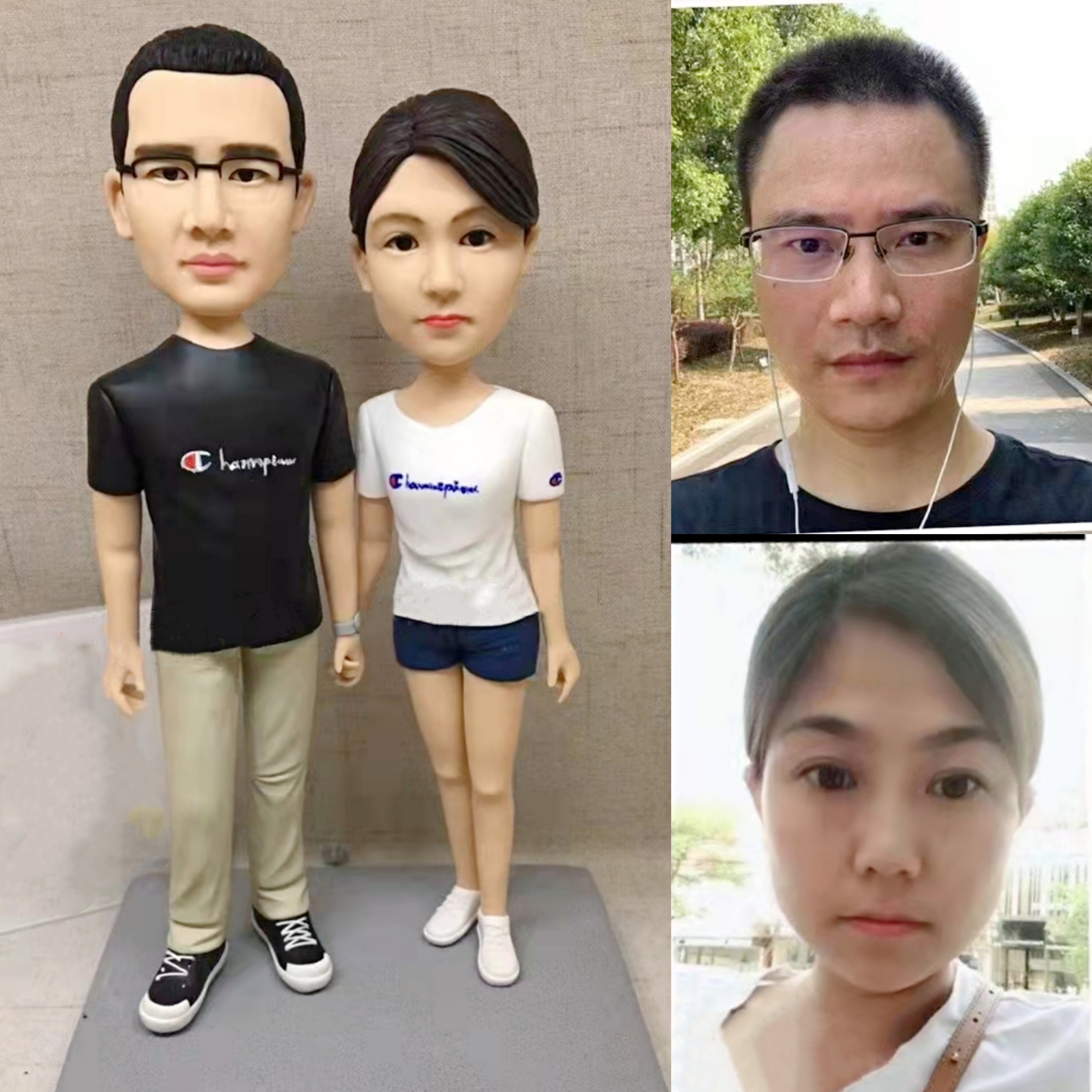 【オーダーメイド】3D肖像画 似顔絵 人形 フィギュア 結婚祝い 周年記念日 カップル 彼氏 彼女 夫婦 両親 贈呈品 記念品