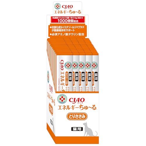 チャオ (CIAO) 猫用おやつ エネルギーちゅ～る 乳酸菌1000億個 とりささみ味 14グラム (x 50本)
